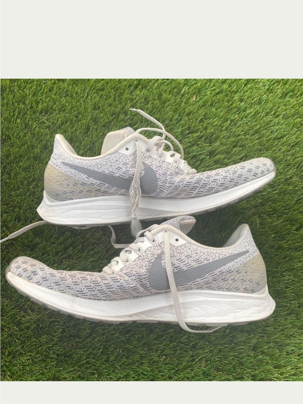 Nike Air Zoom Pegasus 35 white & gray sneakers - Picture 2 of 8